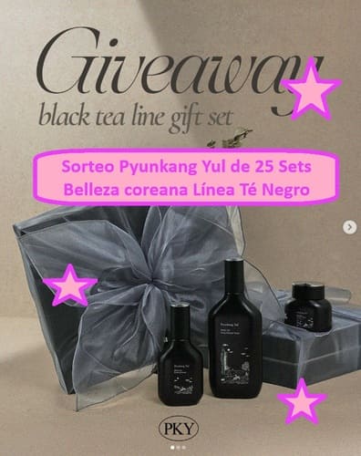 Sorteo Pyunkang Yul de 25 Sets Belleza coreana Línea Té Negro