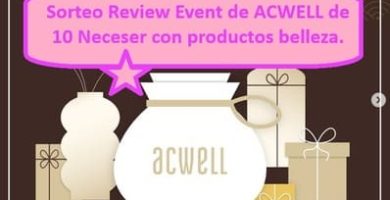 Sorteo Review Event de ACWELL de 10 Neceser con productos belleza.