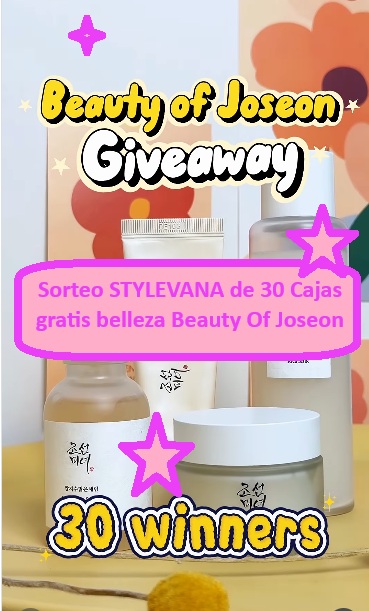 Sorteo STYLEVANA de 30 Cajas gratis belleza Beauty Of Joseon
