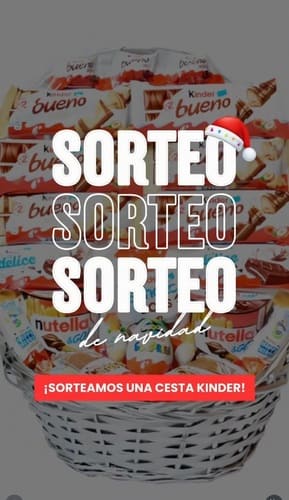 Sorteo cesta Kinder chocolates 🎄🍫 1 ganador