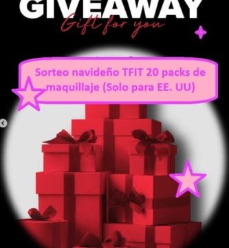 Sorteo navideño TFIT 20 packs de maquillaje (Solo para EE. UU)