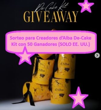 Sorteo para Creadores d’Alba De-Cake Kit con 50 Ganadores (SOLO EE. UU.)
