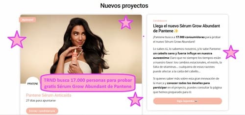 TRND busca 17.000 personas para probar gratis Sérum Grow Abundant de Pantene