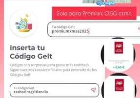 codigos GELT APP para sumar dinero gratis o cashback en tu cuenta