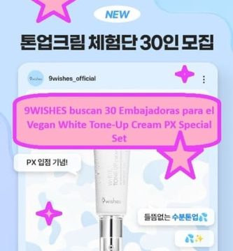 9WISHES buscan 30 Embajadoras para el Vegan White Tone-Up Cream PX Special Set