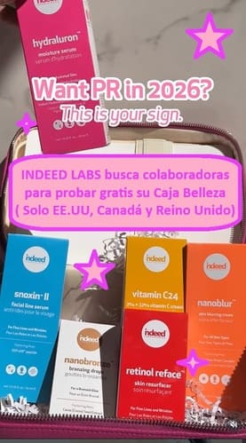 INDEED LABS busca colaboradoras para probar gratis su Caja Belleza ( Solo EE.UU, Canadá y Reino Unido)