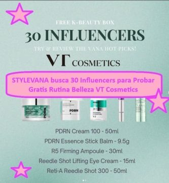 STYLEVANA busca 30 Influencers para Probar Gratis Rutina Belleza VT Cosmetics
