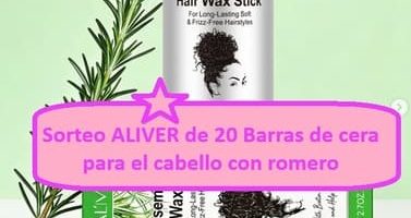 Sorteo ALIVER de 20 Barras de cera para el cabello con romero