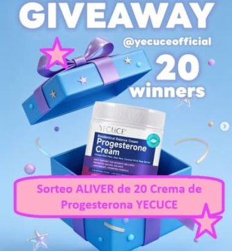 Sorteo ALIVER de 20 Crema de Progesterona YECUCE