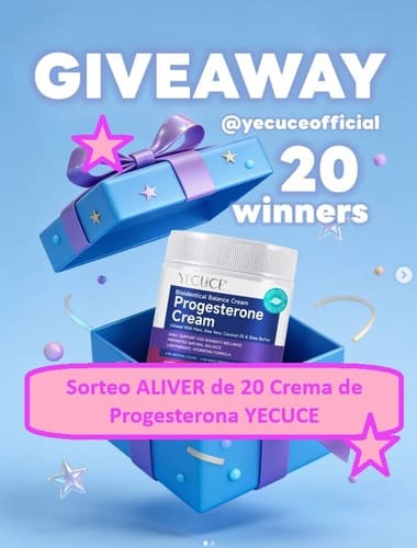 Sorteo ALIVER de 20 Crema de Progesterona YECUCE