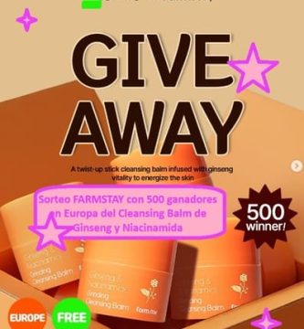Sorteo FARMSTAY de 500 ganadores en Europa del Cleansing Balm de Ginseng y Niacinamida