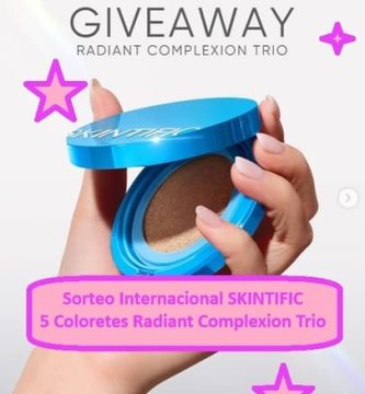 Sorteo Internacional SKINTIFIC de 5 Coloretes Radiant Complexion Trio