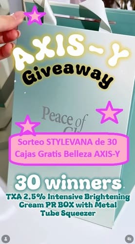 Sorteo STYLEVANA de 30 Cajas Gratis Belleza AXIS-Y