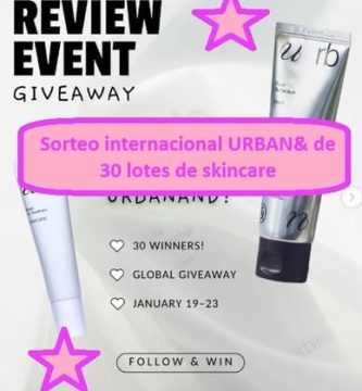 Sorteo internacional URBAN& de 30 lotes de skincare