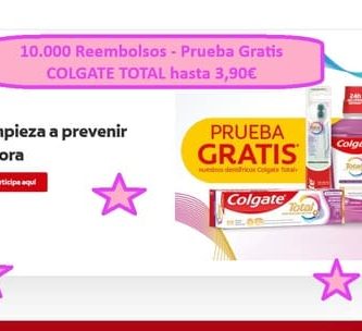 10.000 reembolsos prueba gratis COLGATE TOTAL