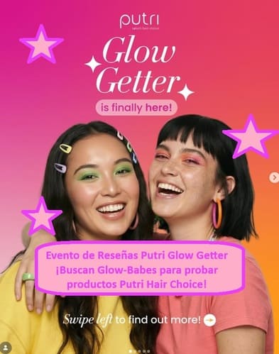 Evento de Reseñas Putri Glow Getter Buscan Glow Babes para probar productos Putri Hair Choice