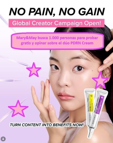 Mary&May busca 1.000 personas para probar gratis y opinar sobre el dúo PDRN Cream