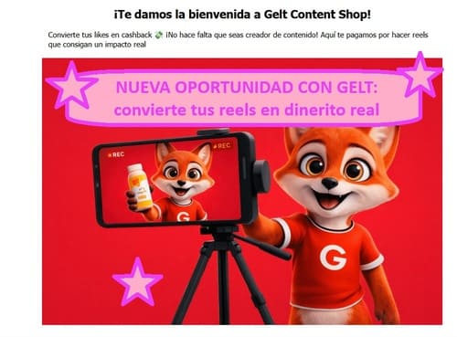 NUEVA OPORTUNIDAD CON GELT: convierte tus reels en dinerito real