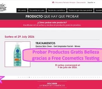 Probar Productos Gratis Belleza gracias a Free Cosmetics Testing