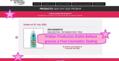 Probar Productos Gratis Belleza gracias a Free Cosmetics Testing