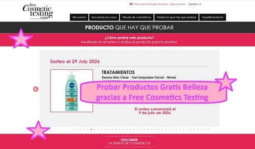 Probar Productos Gratis Belleza gracias a Free Cosmetics Testing