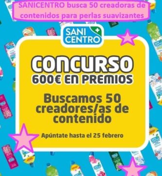 SANICENTRO busca 50 creadoras de contenidos para perlas suavizantes