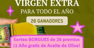 Sorteo BORGUES de 26 premios ¡1 Año gratis de Aceite de Oliva!
