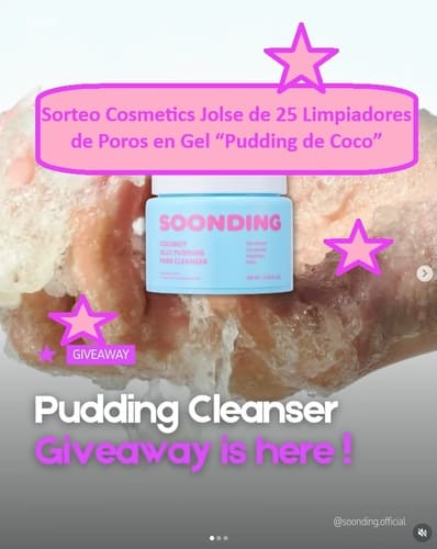 Sorteo Cosmetics Jolse de 25 Limpiador de Poros en Gel “Pudding de Coco”