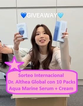 Sorteo Internacional Dr. Althea Global con 10 Packs Aqua Marine Serum y Cream