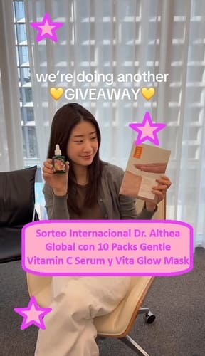 Sorteo Internacional Dr. Althea Global con 10 Packs Gentle Vitamin C Serum y Vita Glow Mask