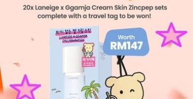 Sorteo Internacional Klook x Laneige con 20 Packs Cream Skin Zincpep Set
