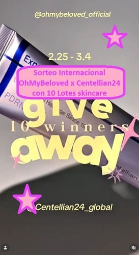 Sorteo Internacional OhMyBeloved x Centellian24 con 10 Lotes skincare