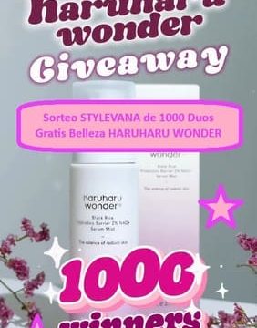 Sorteo STYLEVANA de 1000 Duos Gratis Belleza HARUHARU WONDER