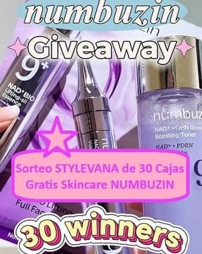 Sorteo STYLEVANA de 30 Cajas Gratis Skincare NUMBUZIN