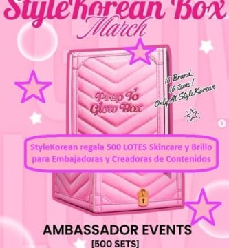 StyleKorean regala 500 LOTES Skincare y Brillo para Embajadoras y Creadoras de Contenidos
