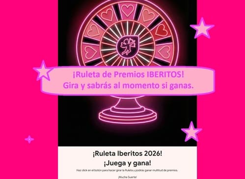 ¡Ruleta de Premios IBERITOS! Gira y sabrás al momento si ganas.