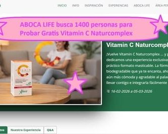 ABOCA LIFE busca 1400 personas para Probar Gratis Vitamin C Naturcomplex