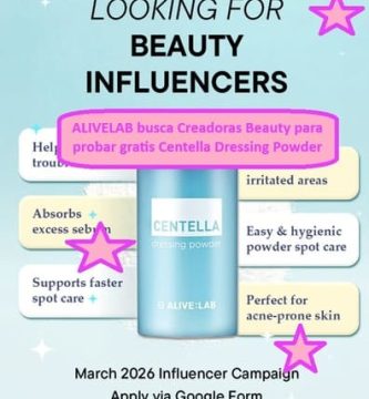 ALIVELAB busca Creadoras Beauty para probar gratis Centella Dressing Powder