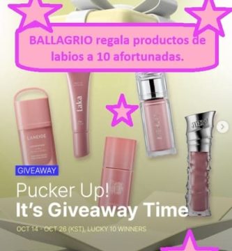 BALLAGRIO regala productos de labios a 10 afortunadas.