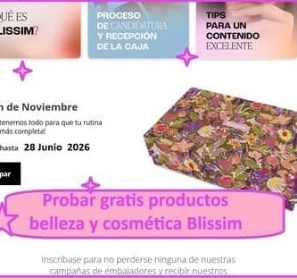 BLISSIM busca embajadoras para probar gratis sus productos de belleza