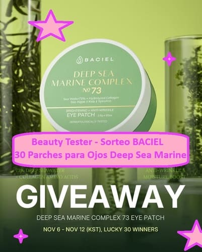 Beauty Tester - Sorteo BACIEL 30 parches para ojos deep sea marine