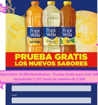 Disponibles 10.000 Reembolsos Pruba Gratis Font Vella Aquadrinks
