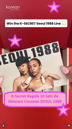 K-Secret Regala 10 Sets de Skincare Coreano SEOUL 1988