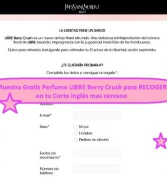 Muestra Gratis Perfume LIBRE Berry Crush para RECOGER en tu Corte Inglés