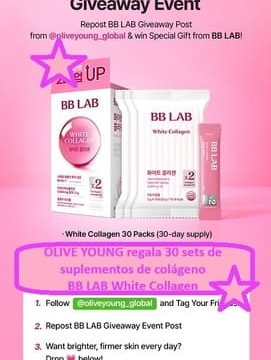 OLIVE YOUNG regala 30 sets de suplementos de colágeno BB LAB White Collagen
