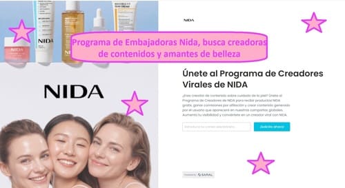 Programa de Embajadoras Nida, busca creadoras de contenidos y amantes de la belleza