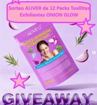 Sorteo ALIVER de 12 Packs Toallitas Exfoliantes ONION GLOW