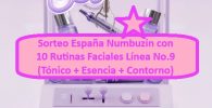 Sorteo España Numbuzin con 10 Rutinas Faciales Línea No.9 (Tónico + Esencia + Contorno)