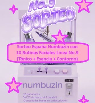 Sorteo Espa&ntilde;a Numbuzin con 10 Rutinas Faciales L&iacute;nea No.9 (T&oacute;nico + Esencia + Contorno)