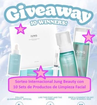 Sorteo Internacional Jung Beauty con 10 Sets de Productos de Limpieza Facial